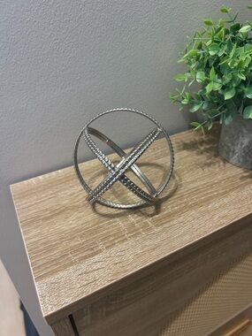 Silver Decorative Orb Accent - Metallic Home Decor